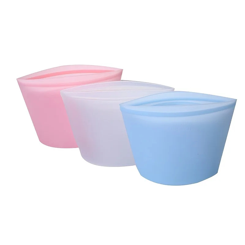 Food Storage Zipper Bags - 재사용 가능한 실리콘 보관 백 -