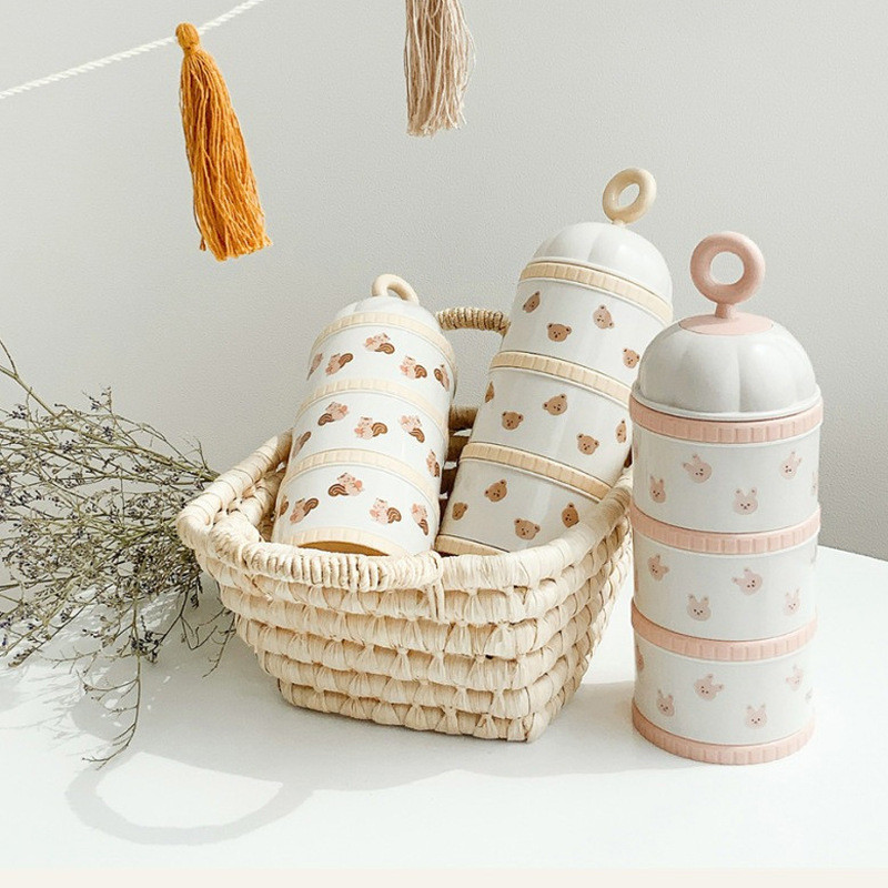 Food Storage 1 Year - 귀여운 곰 우유 분말 상자 베이비