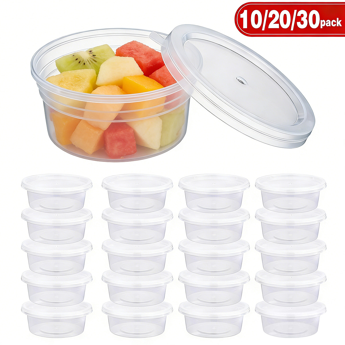 Food Storage Order - 10/20/30개입 소형 슬라임 용기(뚜껑 포함), 조미료