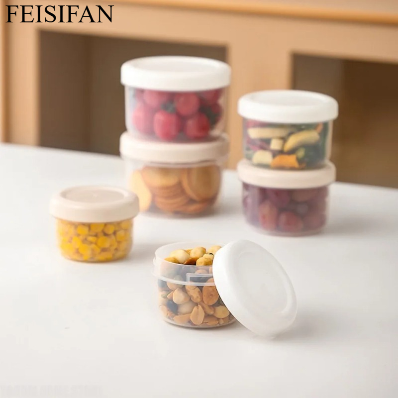 Food Storage Containers Plastic Box - 휴대용 원형 플라스틱 음식 보관 용기(뚜껑