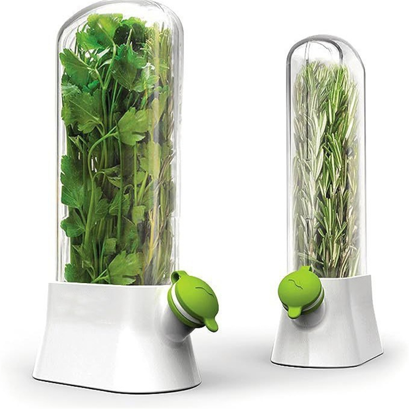 Herb Keeper Container - 냉장고 허브 크리스퍼 세이버 포드 용기,