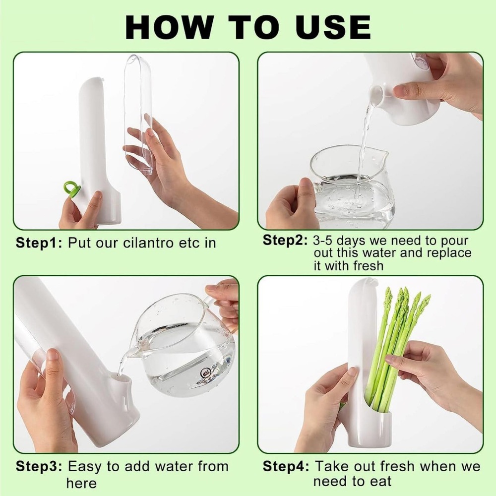 허브 보호기 보관 용기 신선한 허브 키퍼 바닐라 야채  - Herb Keeper Container 리뷰 및 가격