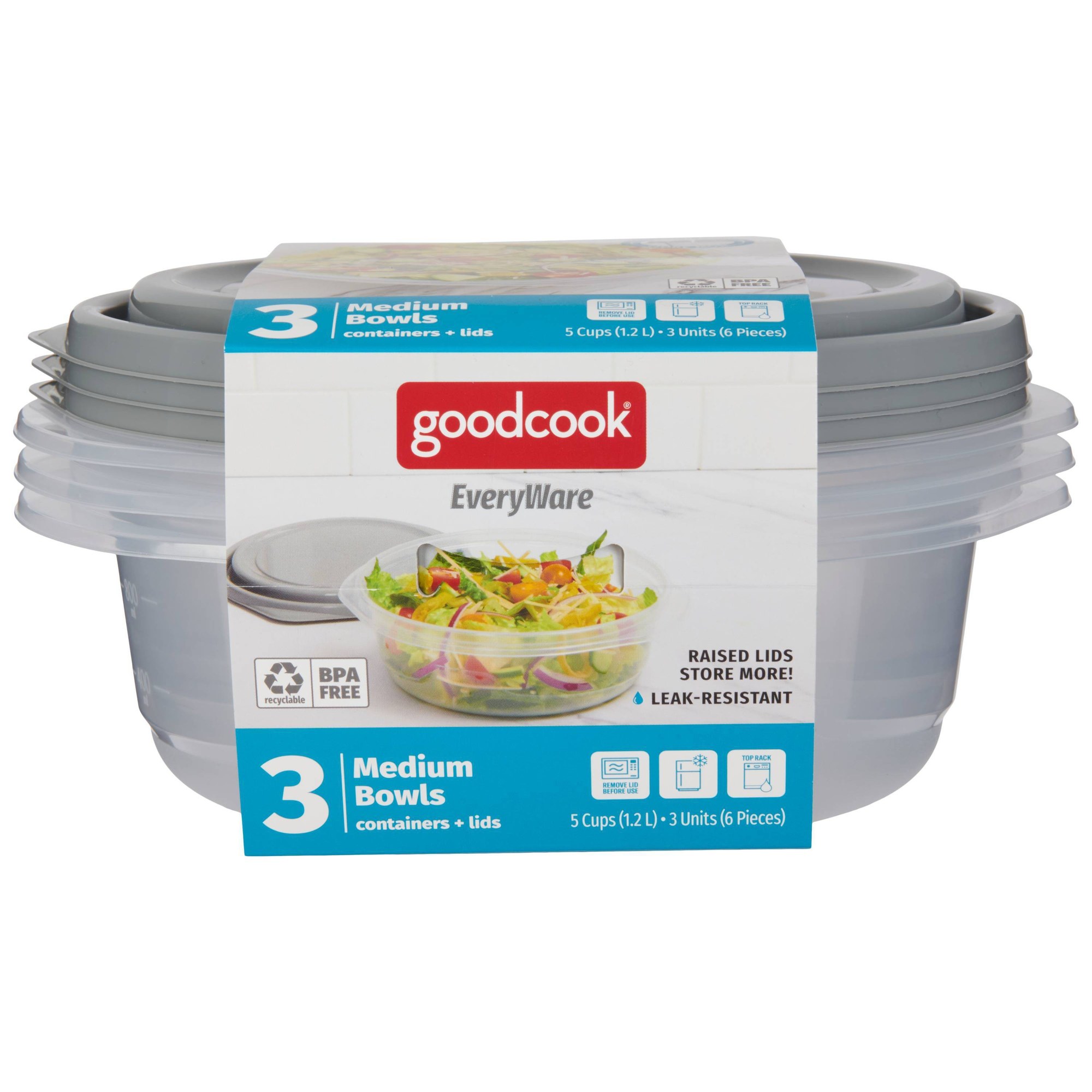 6개입 원형 5컵 음식 보관 용기(뚜껑 포함), 식사  - Food Storage Order 리뷰 및 가격