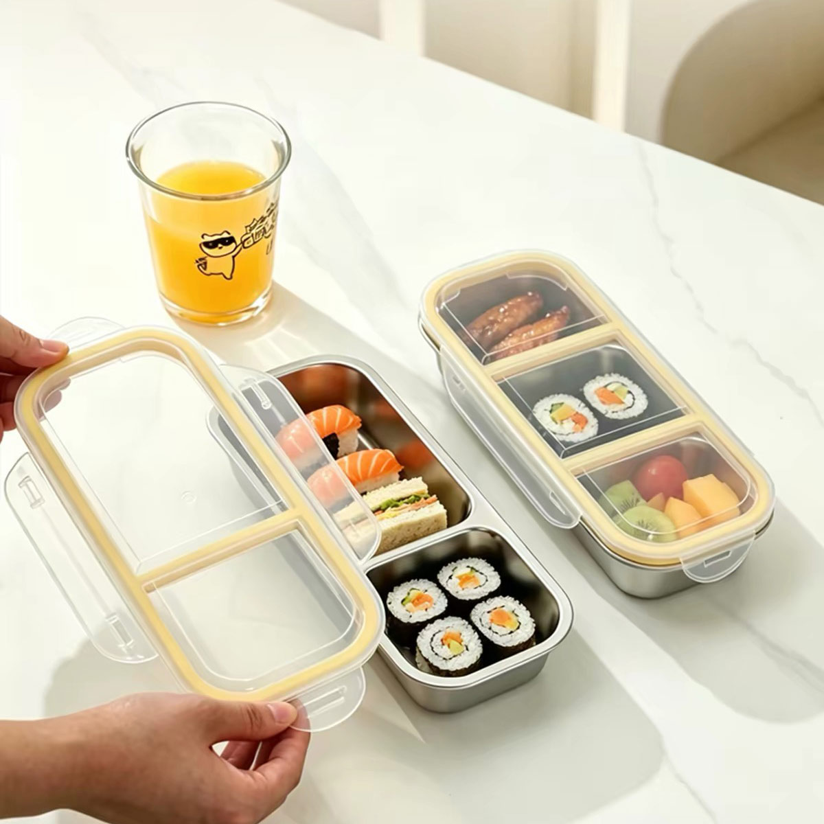 스테인리스 스틸 뚜껑 있는 식품 보관 용기, 식품 등급 - Food Storage Order 리뷰 및 가격
