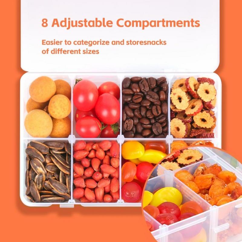 8칸 스낵 박스 용기, 플라스틱 보관함, 조절 가능한  - Food Storage Containers Plastic Box 리뷰 및 가격