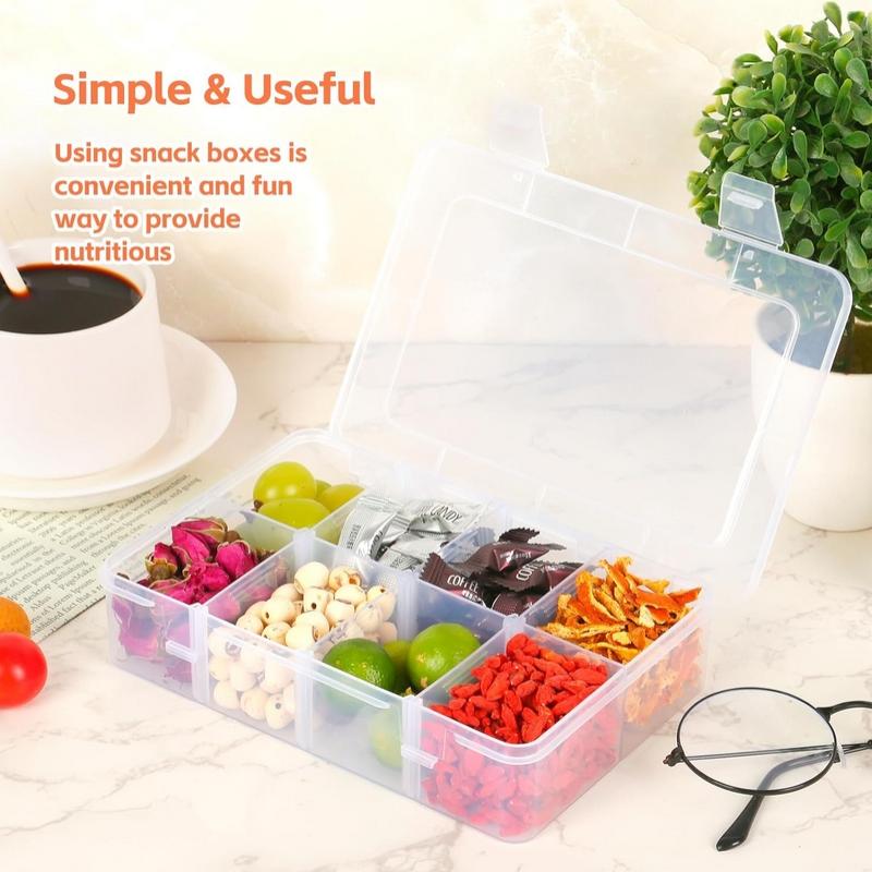 8칸 스낵 박스 용기, 플라스틱 보관함, 조절 가능한  - Food Storage Containers Plastic Box 리뷰 및 가격