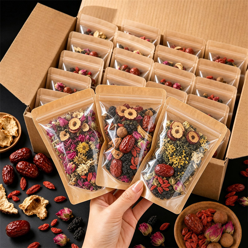 100Pcs 투명 크래프트 종이 포장 스탠드 업 가방  - Food Storage Zipper Bags 리뷰 및 가격