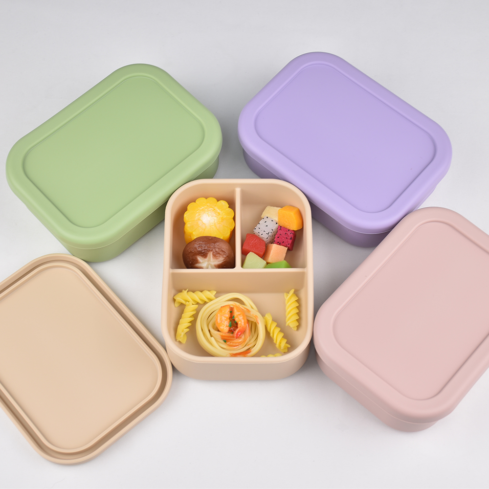 3칸 식품 등급 실리콘 벤토 도시락 - 누출 방지, 전 - Food Storage 1 Year 리뷰 및 가격