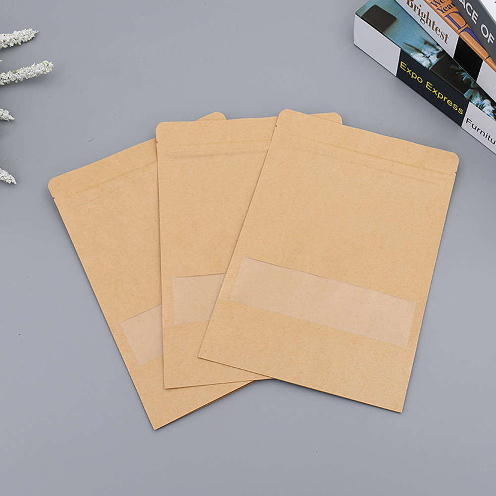 50개입 식품 보관용 크라프트 종이봉투, 지퍼 밀봉 및 - Food Storage Zipper Bags 리뷰 및 가격