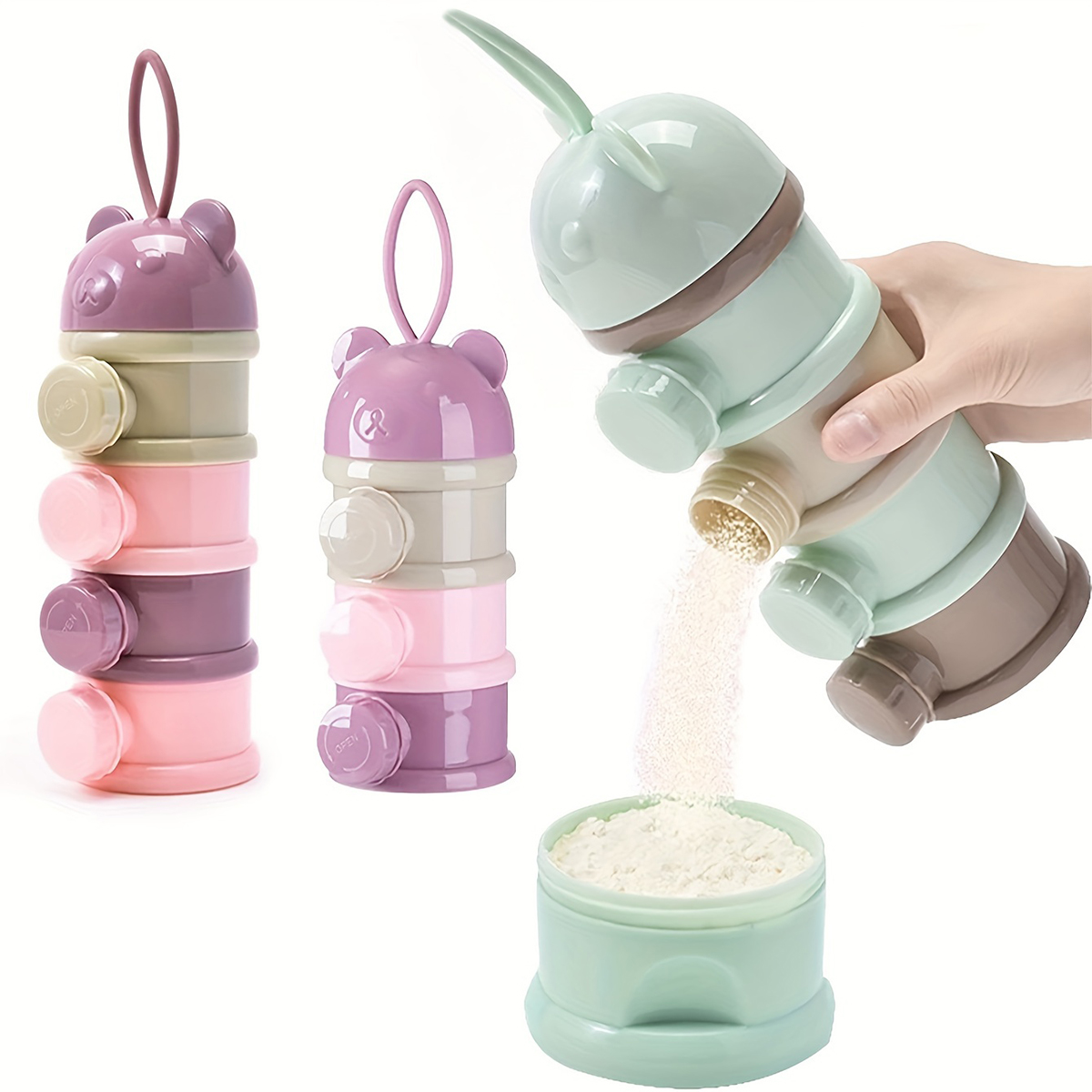 스트랩이 있는 대용량 아기 분유 용기, 분유 디스펜서, - Food Storage 1 Year 리뷰 및 가격