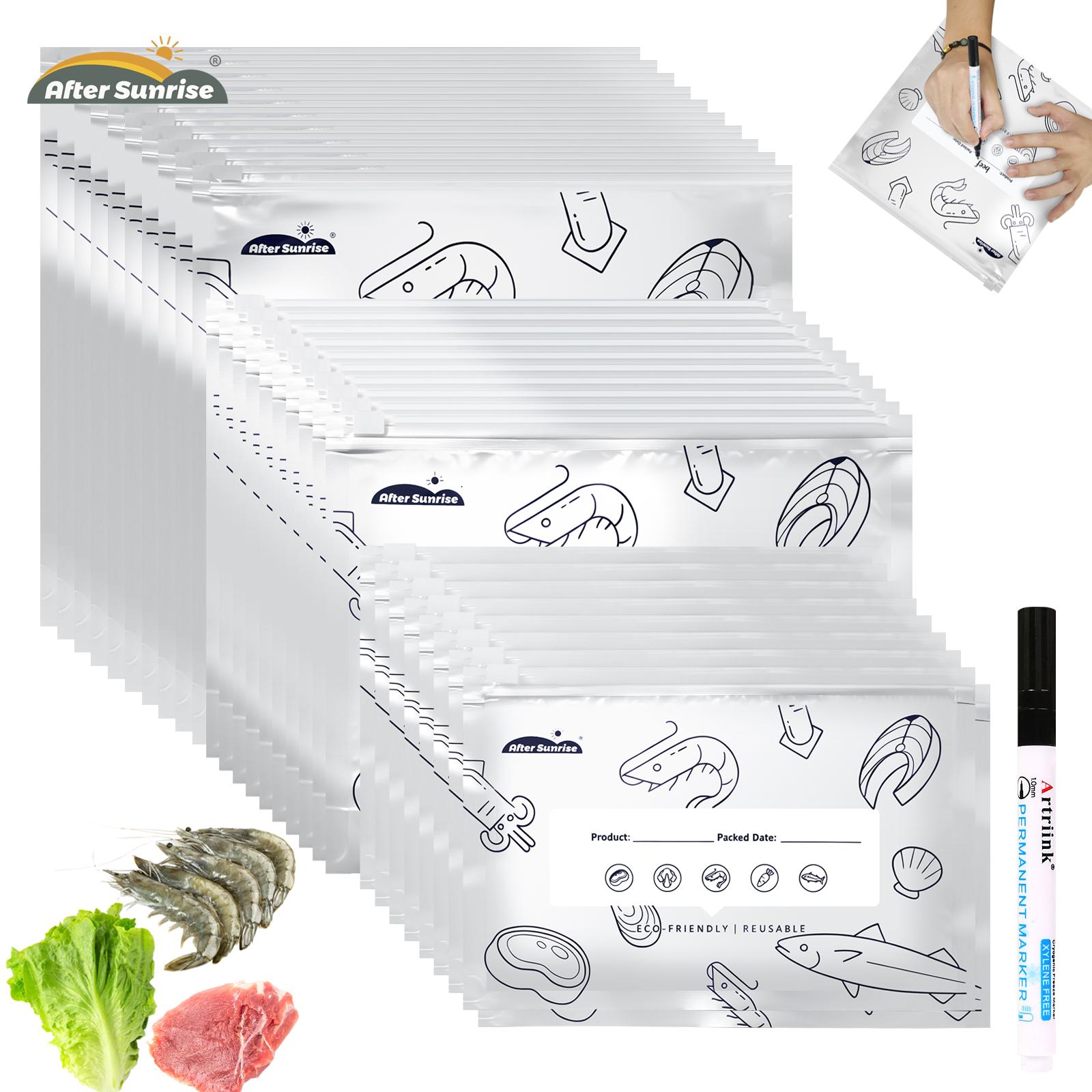 【냉장식품】재사용 가능한 알루미늄 호일 밀봉 보관백,  - Food Storage Zipper Bags 리뷰 및 가격