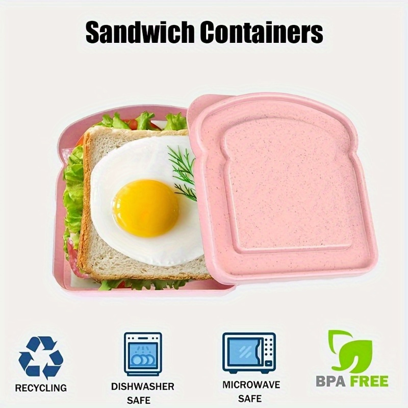 1pc 도시락 상자, 샌드위치 용기, 도시락 상자용 플 - Food Storage Containers Plastic Box 리뷰 및 가격