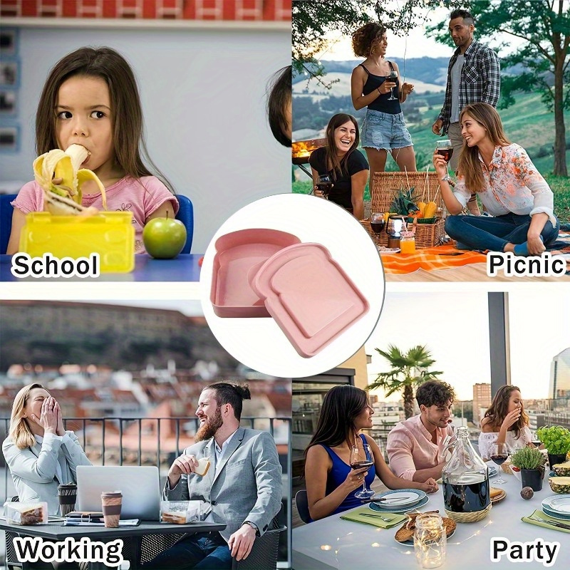 1pc 도시락 상자, 샌드위치 용기, 도시락 상자용 플 - Food Storage Containers Plastic Box 리뷰 및 가격