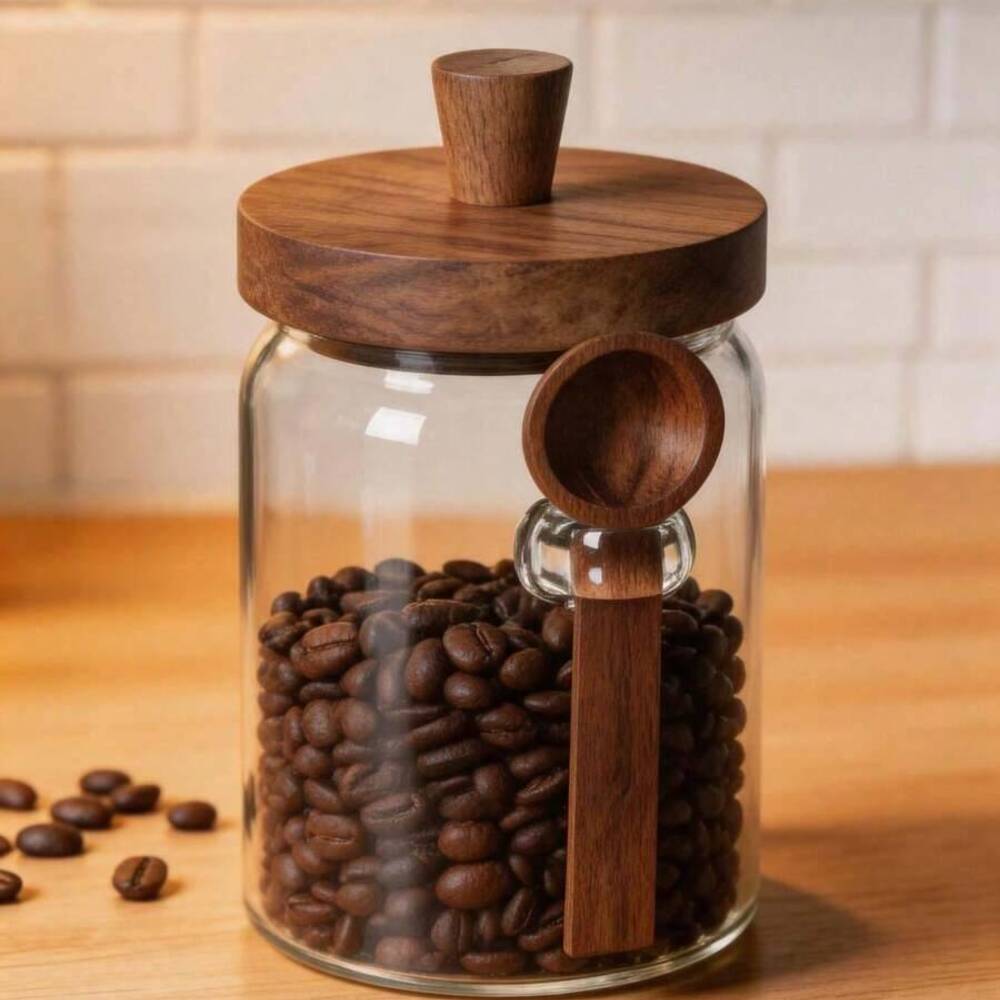 3개 세트 투명 유리병 나무 뚜껑 및 어울리는 스푼 포 - Food Storage Jars With Wooden Lids 리뷰 및 가격