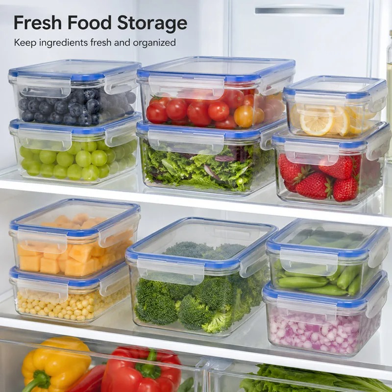 4가지 크기 냉장고 보관함 식품 플라스틱 신선도 유지  - Food Storage Eco Friendly 리뷰 및 가격