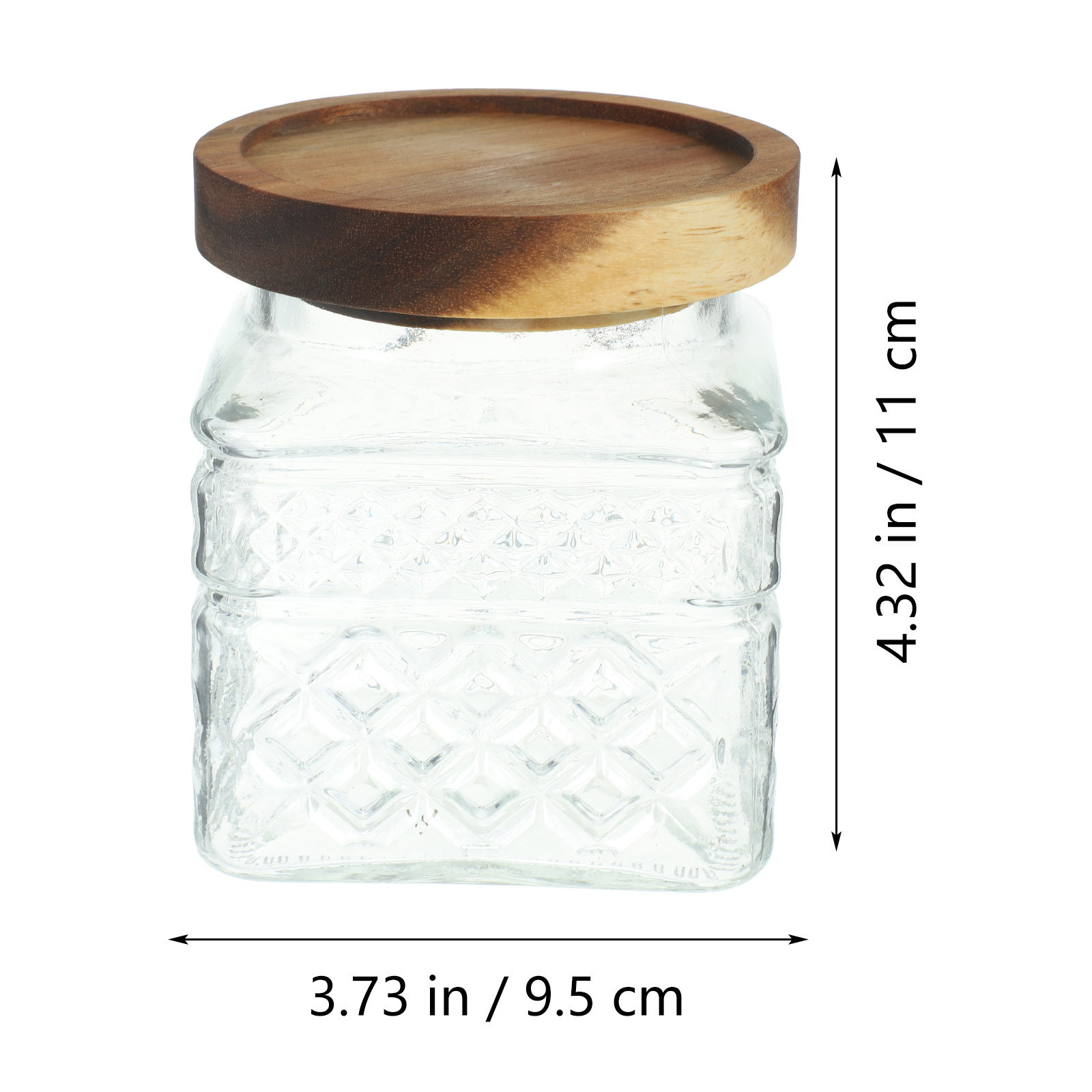 유리 보관 용기 밀폐형 캐니스터 나무 뚜껑 투명 유리  - Food Storage Jars With Wooden Lids 리뷰 및 가격