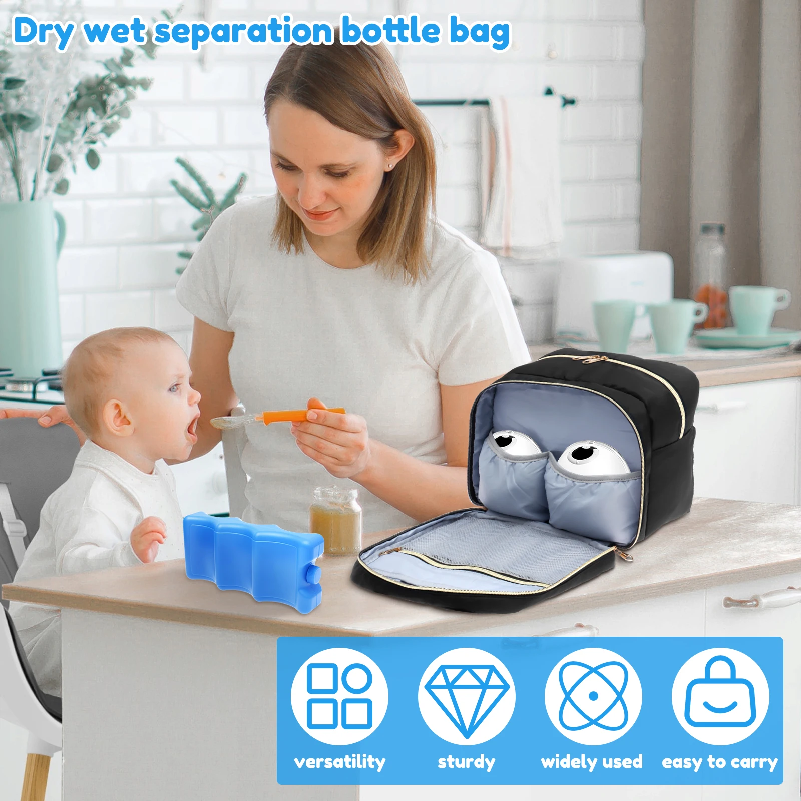 아이스팩과 방수 매트가 포함된 휴대용 모유 저장 가방, - Food Storage 1 Year 리뷰 및 가격