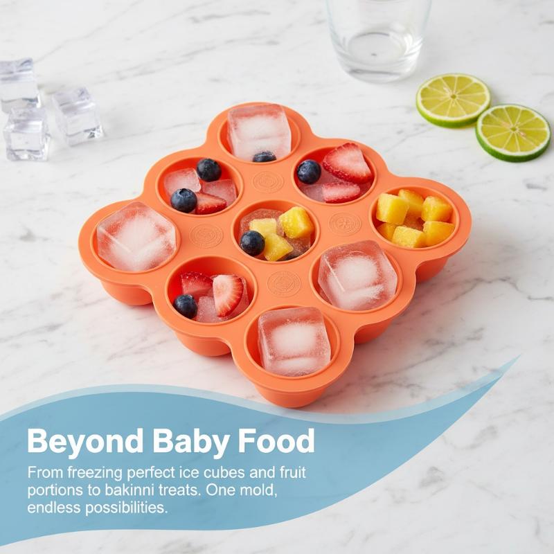 이유식 실리콘 용기 9칸 냉동 트레이 누수 방지 뚜껑  - Food Storage 1 Year 리뷰 및 가격