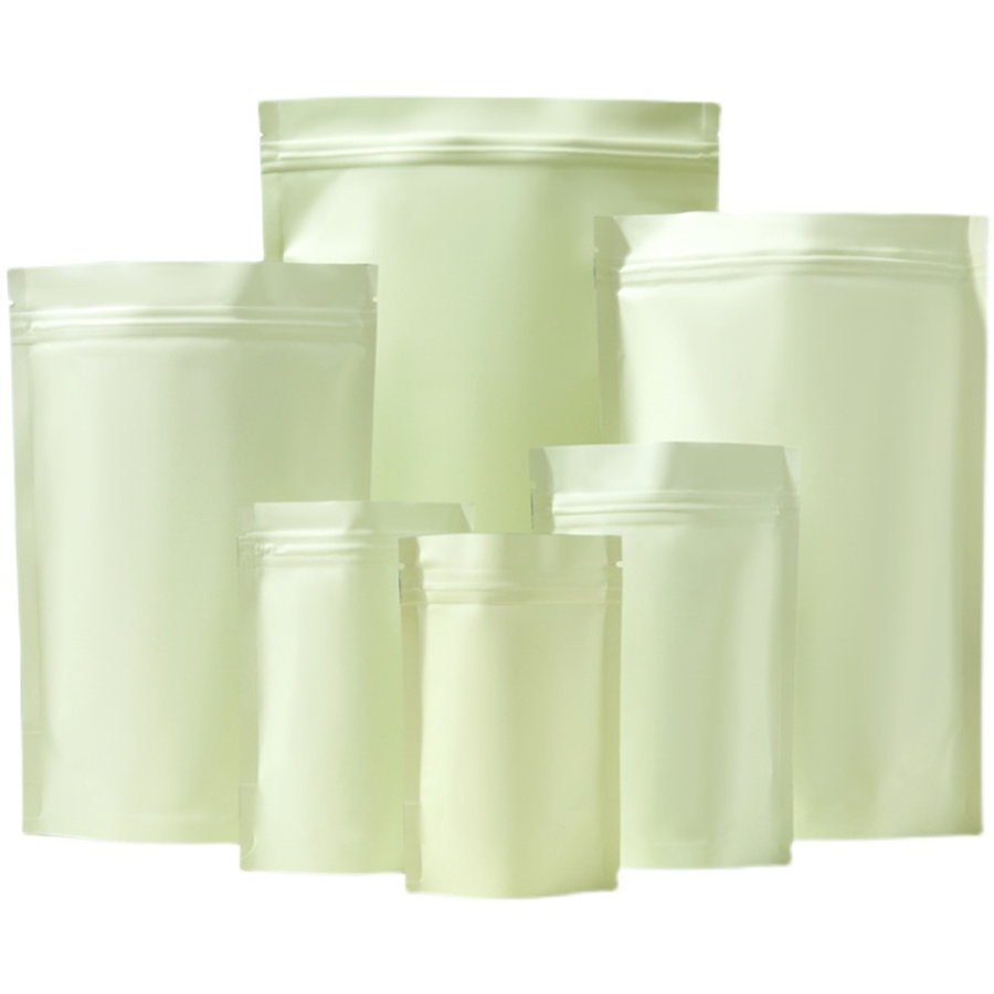 50/100개 무광택 연황색 지퍼 스탠드업 파우치(티어 - Food Storage Zipper Bags 리뷰 및 가격