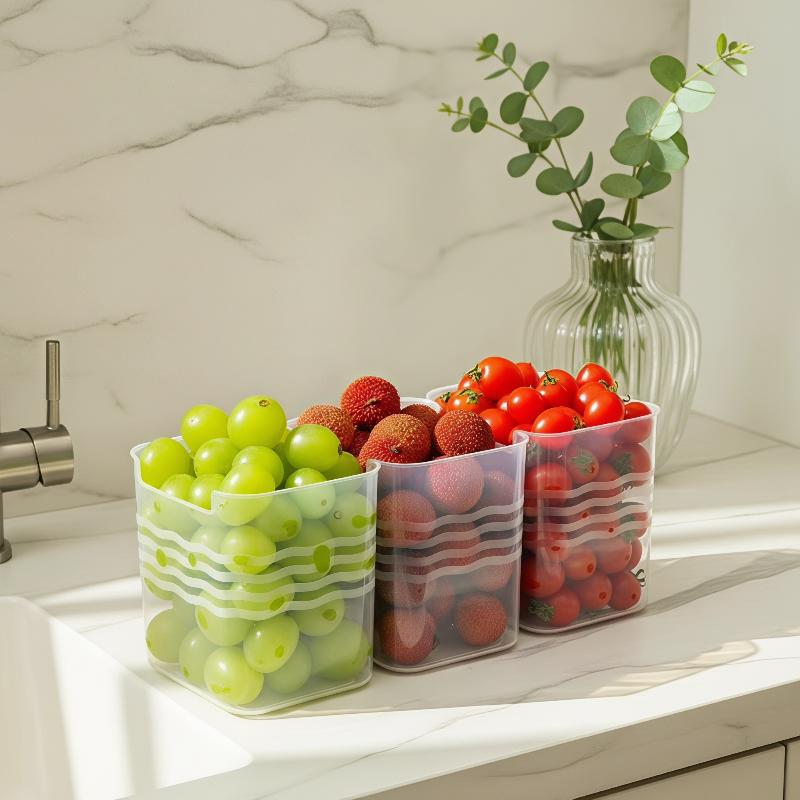 신제품! 4개입 주방 정리용 식품 분류 박스 투명 냉장 - Food Storage Refrigerator 리뷰 및 가격