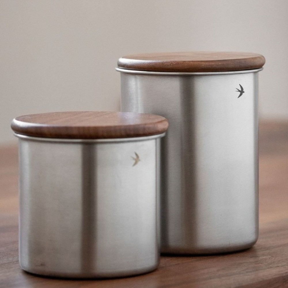 새로운 스테인레스 스틸 말차 항아리 380ml 560m - Food Storage Jars With Wooden Lids 리뷰 및 가격