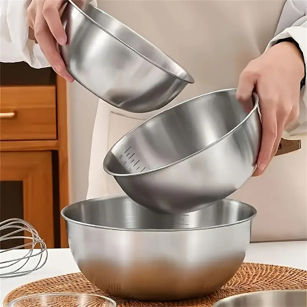 1-3개 스테인리스 스틸 볼 세트(계량 눈금 포함) - - Food Storage Eco Friendly 리뷰 및 가격