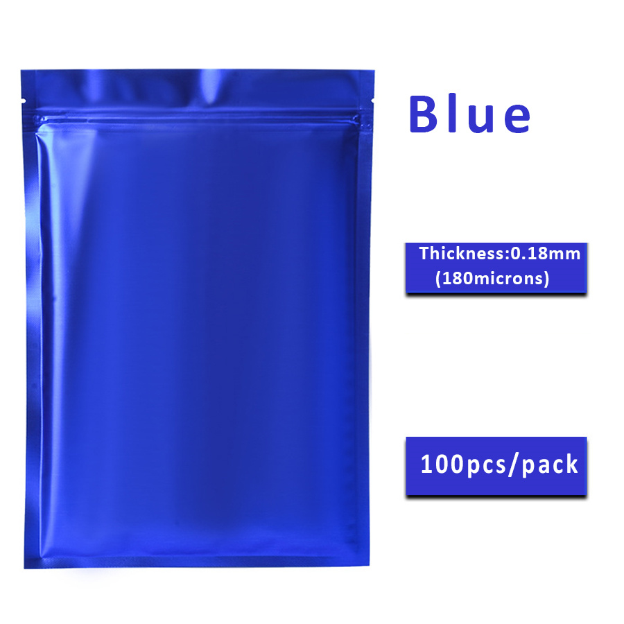 100개 무광택 블루 포일 지퍼 파우치, 수제 간식용  - Food Storage Zipper Bags 리뷰 및 가격