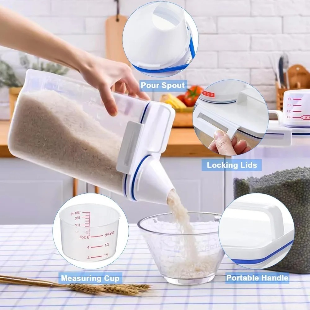 쌀 건조식품 보관 용기 BPA 프리 식품 보존 용기 플 - Food Storage Order 리뷰 및 가격