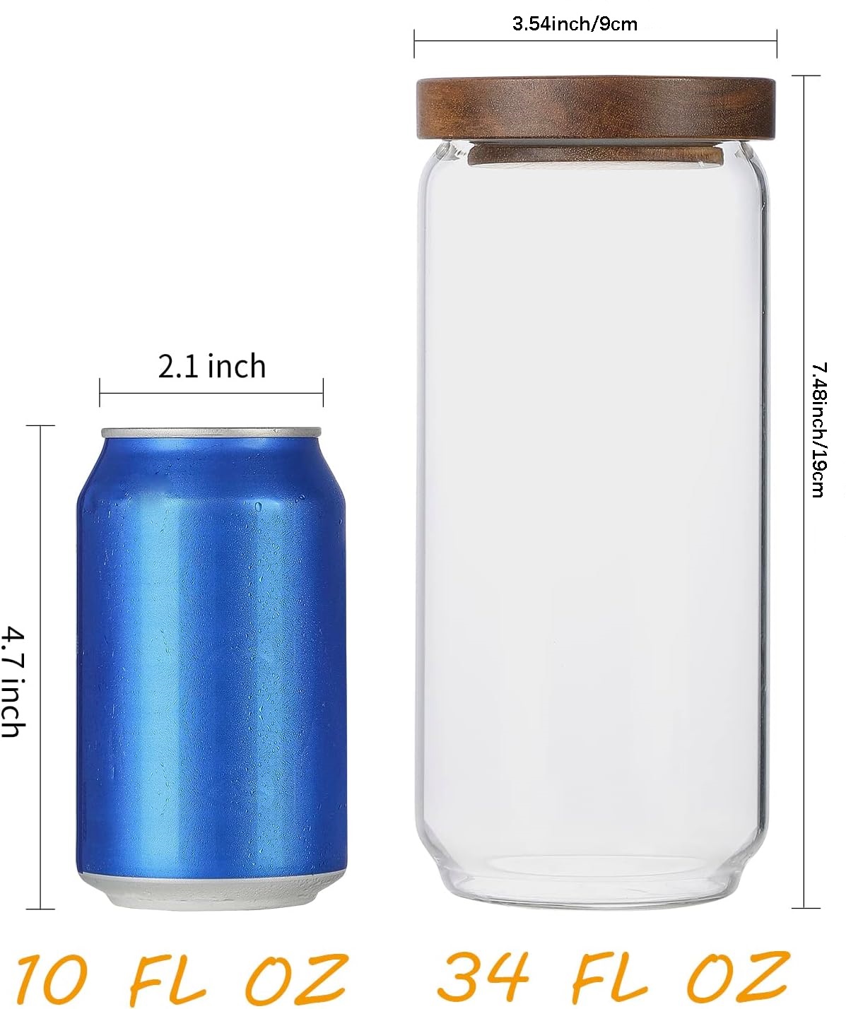 4팩 34온스 유리병 나무 뚜껑 포함, 유리 주방 용기 - Food Storage Jars With Wooden Lids 리뷰 및 가격