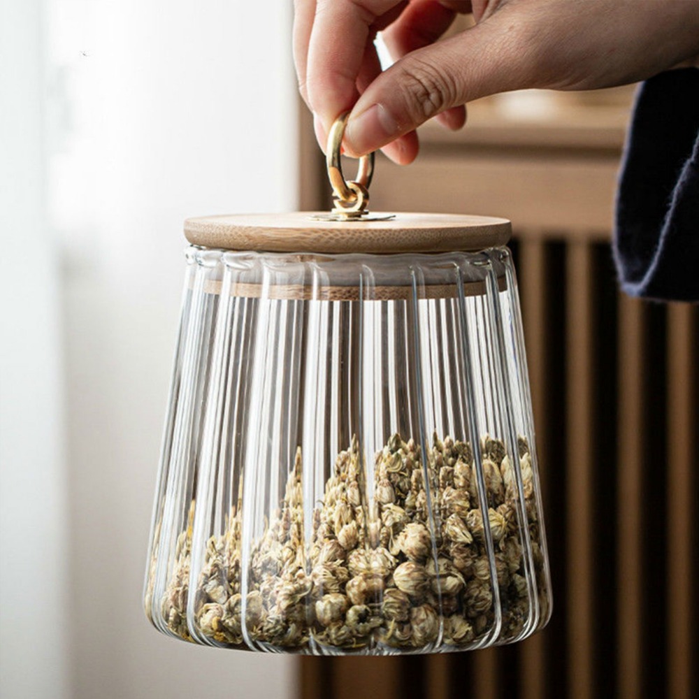 주방 식품 용기 밀폐 용기, 항아리 유리 용기, 곡물  - Food Storage Jars With Wooden Lids 리뷰 및 가격