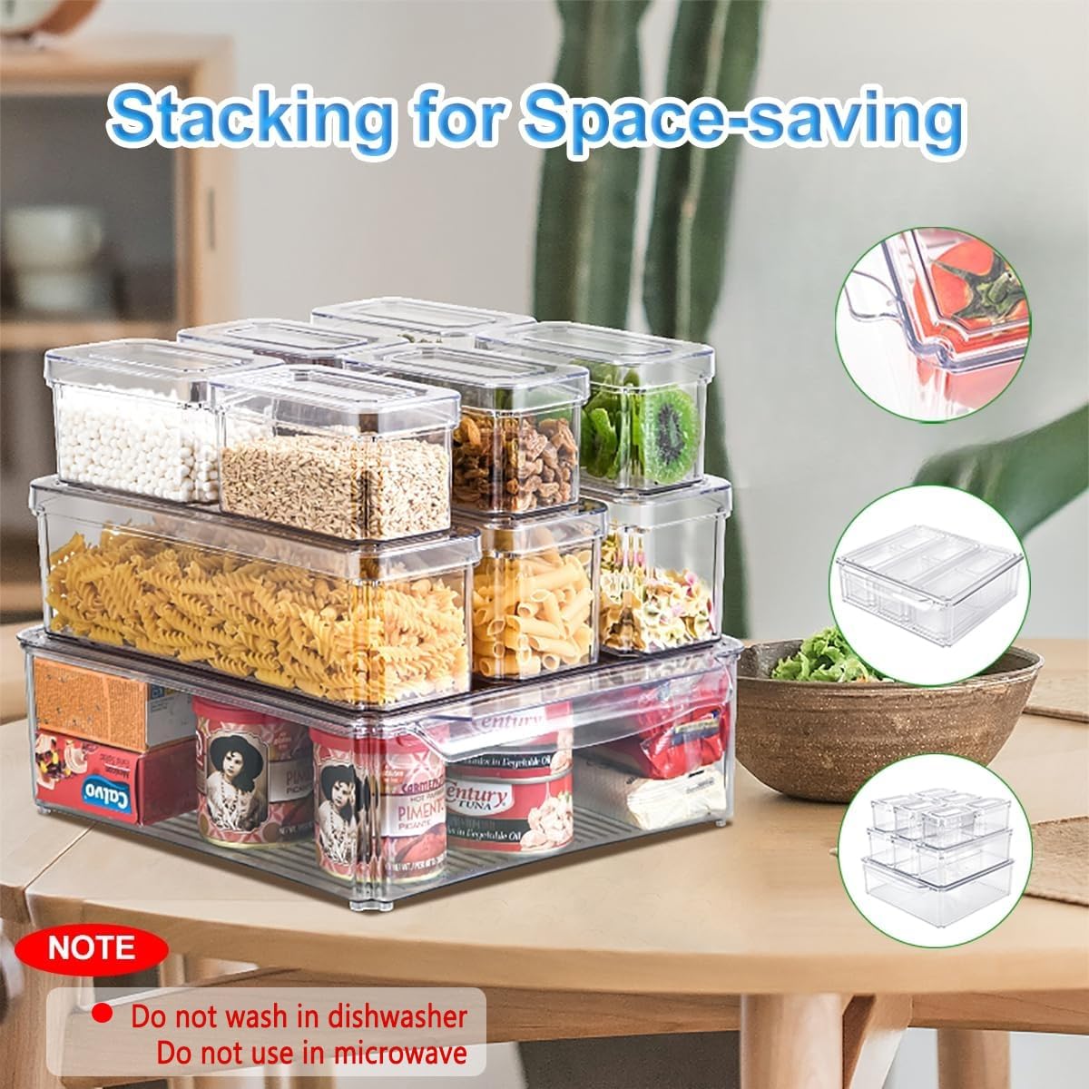14개입 냉장고 정리함, 뚜껑이 있는 쌓을 수 있는 냉 - Food Storage Eco Friendly 리뷰 및 가격