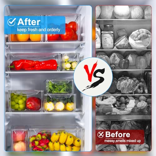 14개입 냉장고 정리함, 뚜껑이 있는 쌓을 수 있는 냉 - Food Storage Eco Friendly 리뷰 및 가격