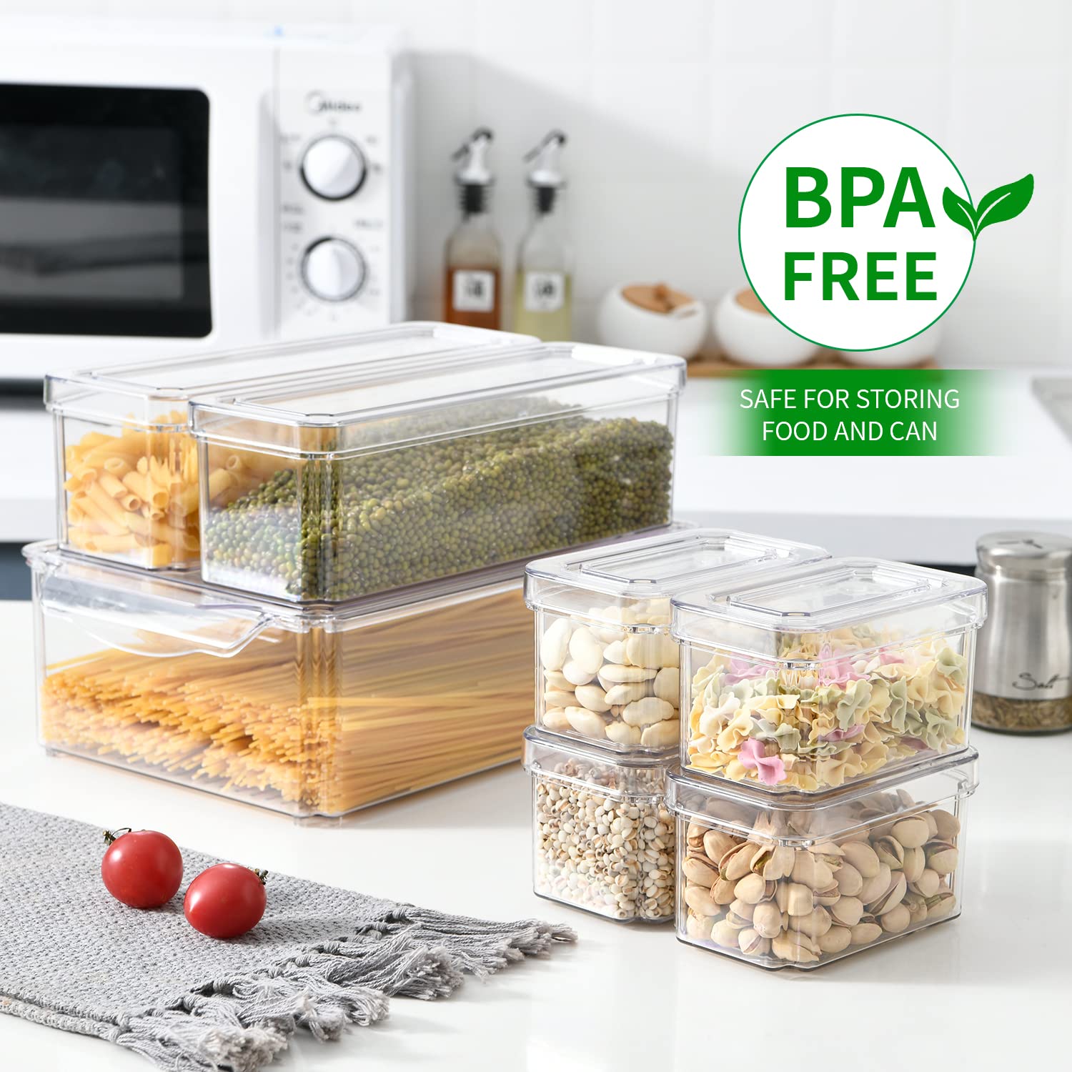 14개입 냉장고 정리함, 뚜껑이 있는 쌓을 수 있는 냉 - Food Storage Eco Friendly 리뷰 및 가격