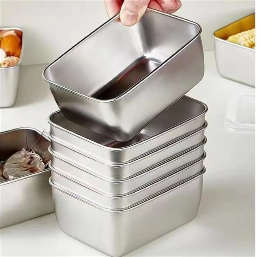 1/3/5pcs 스테인레스 스틸 식품 보관 상자 뚜껑이 - Food Storage Order 리뷰 및 가격