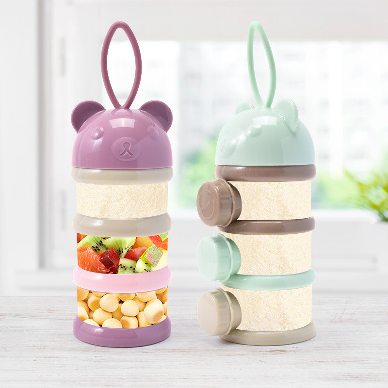 3/4 레이어 베어 베이비 밀크 파우더 컨테이너 휴대용 - Food Storage 1 Year 리뷰 및 가격