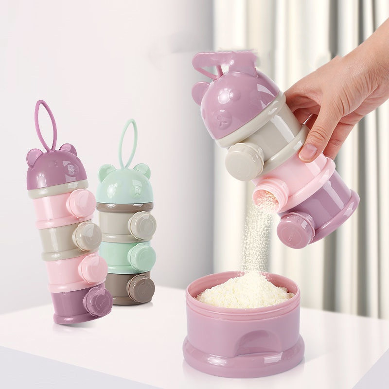 3/4 레이어 베어 베이비 밀크 파우더 컨테이너 휴대용 - Food Storage 1 Year 리뷰 및 가격