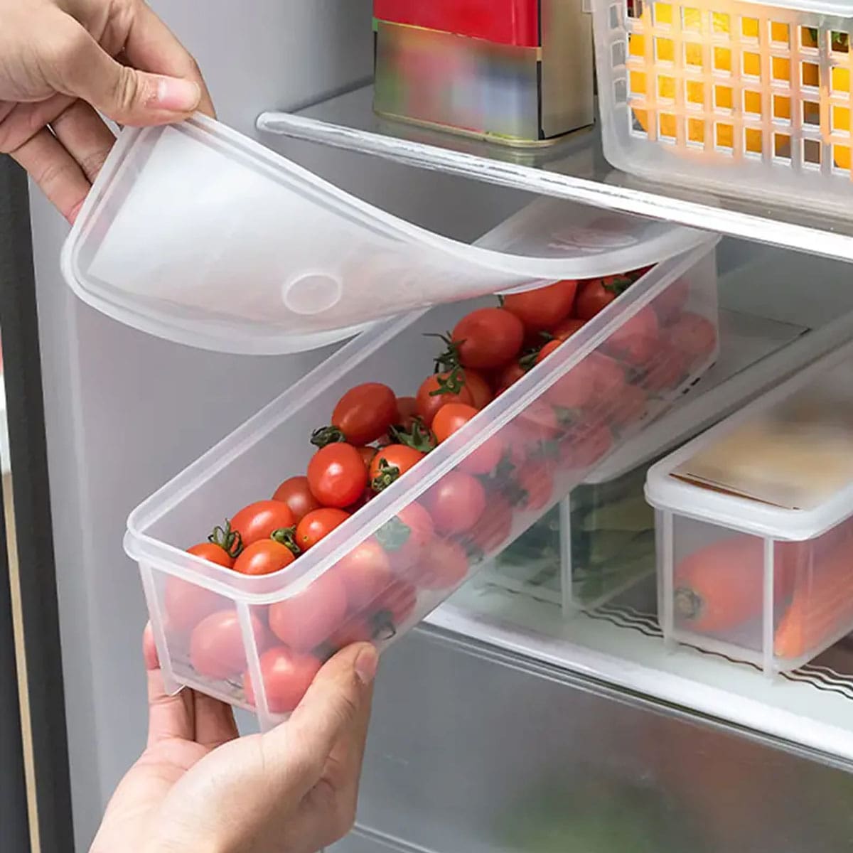 1 플라스틱 투명 보관함, 뚜껑이 있는 냉장고 식품 보 - Food Storage Refrigerator 리뷰 및 가격